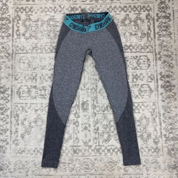 Gymshark Leggings Yoga Athletic Gray Seamless Booty Contour Low Rise Size Medium - Picture 1 of 5